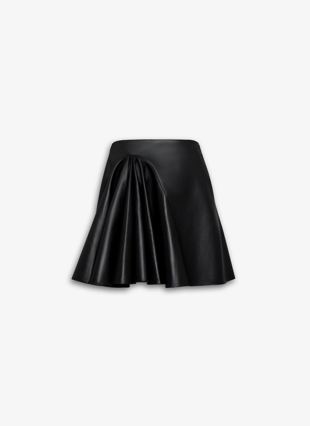 LEATHER ASYMMETRICAL SKIRT ALAÏA BLACK LEATHER ASYMMETRICAL SKIRT